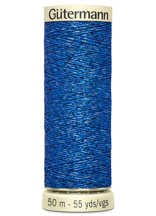 Gutermann Metallic Effect Sewing Thread 50m Reels Lurex Thread 12 Colours - ThreadandTrimmings