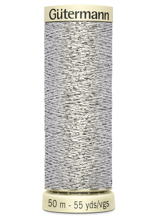 Gutermann Metallic Effect Sewing Thread 50m Reels Lurex Thread 12 Colours - ThreadandTrimmings