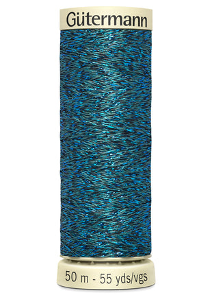 Gutermann Metallic Effect Sewing Thread 50m Reels Lurex Thread 12 Colours - ThreadandTrimmings