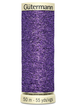 Gutermann Metallic Effect Sewing Thread 50m Reels Lurex Thread 12 Colours - ThreadandTrimmings