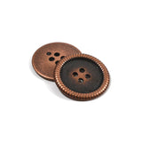 Designer Metal Buttons with 4 Holes 4 Colours 3 Sizes Ring Edge Premium Quality