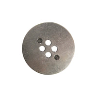 Designer Metal Buttons with 4 Holes 4 Colours 3 Sizes Ring Edge Premium Quality - ThreadandTrimmings