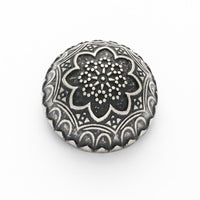 Round Domed Crested Metal Buttons in Colour Antique Silver or Bronze 23mm / 25mm