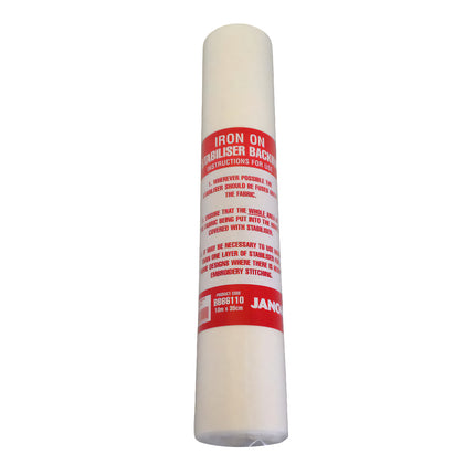 Janome Iron On Backing Stabiliser 35cm Wide 10 Metre Roll Embroidery Machine