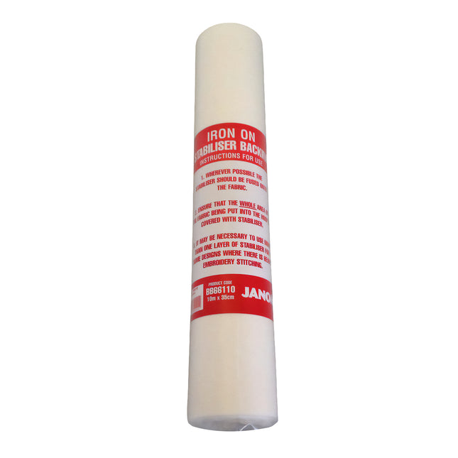 Janome Iron On Backing Stabiliser 35cm Wide 10 Metre Roll Embroidery Machine