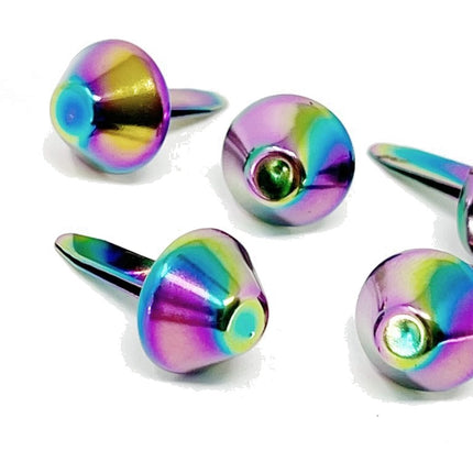 Rainbow Bag Feet 12mm Metal Bag Making Hardware Washers Included Pack of 10