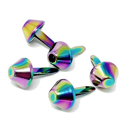 Rainbow Bag Feet 12mm Metal Bag Making Hardware Washers Included Pack of 10
