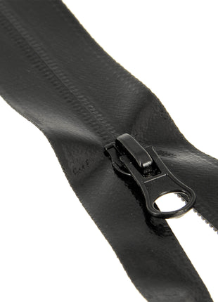 Open End Nylon Zip Water Repellent & Windproof Black No.5 Coil Zip Medium Weight - ThreadandTrimmings