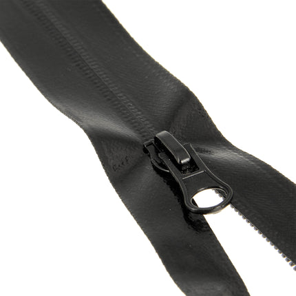 Open End Nylon Zip Water Repellent & Windproof Black No.5 Coil Zip Medium Weight - ThreadandTrimmings