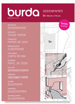 Tracing Paper For Pattern Making by Burda - 5 Sheet Pack - 150cm x 110cm BTPT - ThreadandTrimmings