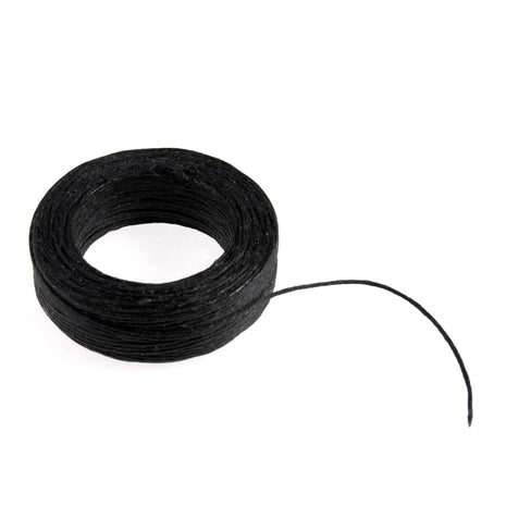 Waxed Linen Thread 22m Spool Black, Brown, White, Natural - ThreadandTrimmings