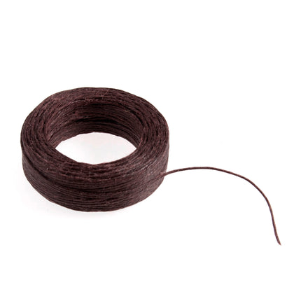 Waxed Linen Thread 22m Spool Black, Brown, White, Natural - ThreadandTrimmings