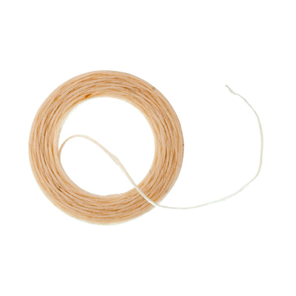 Waxed Linen Thread 22m Spool Black, Brown, White, Natural - ThreadandTrimmings