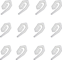 Curtain Hooks for Ring Header Tape White Plastic Standard Size 25mm UK Made CH1X - ThreadandTrimmings