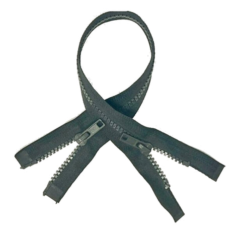 Two Way Plastic Delrin Open End Zips 2 Way Open End Zips 9 Colours 10 Sizes - ThreadandTrimmings