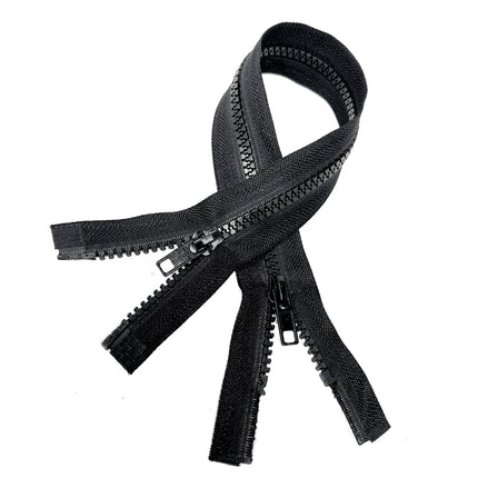 Two Way Plastic Delrin Open End Zips 2 Way Open End Zips 9 Colours 10 Sizes - ThreadandTrimmings