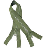 Two Way Plastic Delrin Open End Zips - 2 Way Open End Zips - 9 Colours 10 Sizes