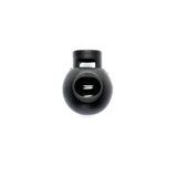 Cord Lock Toggle Stoppers Round Black Plastic Spring Loaded Cord Locks 5mm Hole