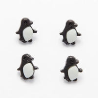 Penguin Buttons Children's Black & White Penguin Buttons 17mm CN21