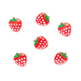 Strawberry Baby Fruit Buttons with Shank and Hand Painted Detail 15mm CN6