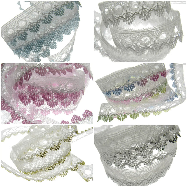 Dovecraft Knitting In Eyelet Lace 18mm Single Edge 3m