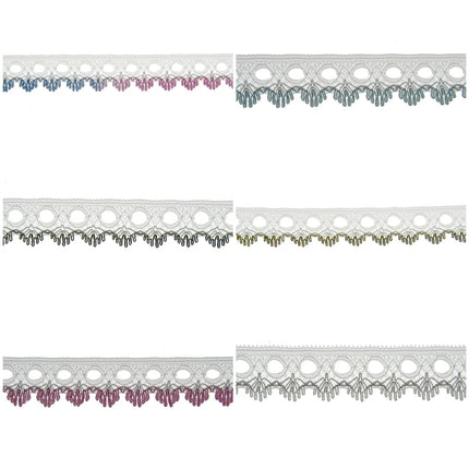 Dovecraft Knitting In Eyelet Lace 18mm Single Edge 3m