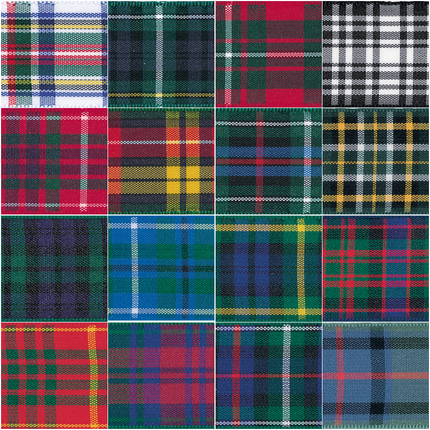 Berisfords Tartan Ribbon 10mm Scottish Woven Polyester Per Metre