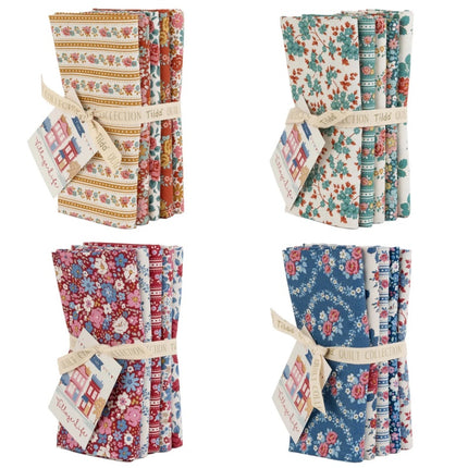 Tilda Village Life Fat Quarter Bundle 5 Piece Cotton Quilting Fabric 50cm x 50cm