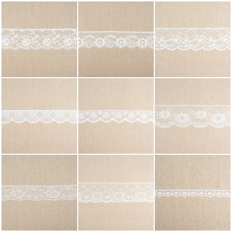 Flat Nylon Lace Trimming Antique White – 9 Widths & Patterns – 5m Lengths - ThreadandTrimmings