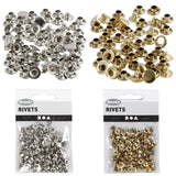 Jean Rivets - 50pcs of 7mm Diameter Rivets in Gold or Silver
