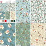 Christmas Cotton Fat Quarters Feathered Foliage Susan Wheeler 5Pk Bundle 3651