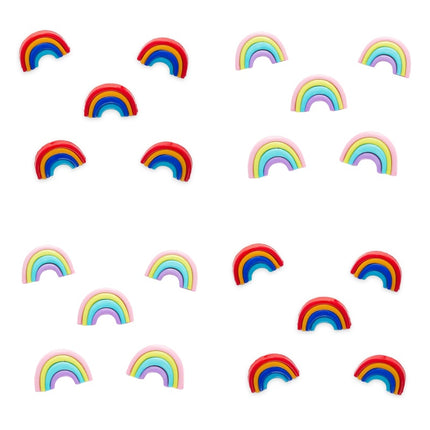 Rainbow Shank Buttons 25mm Traditional Pastel Colours Novelty Sewing Craft Pack 5