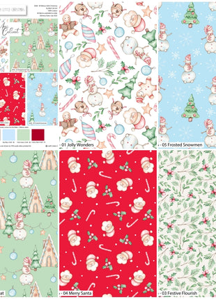 Christmas Cotton Fat Quarters  Merry Little Christmas Mary Cali 5Pk Bundle 3656