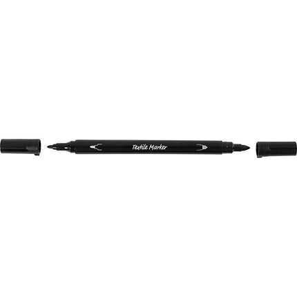 Textile Markers Permanent Fabric Pens Creativ Double Tip 6 or 20 Piece Packs