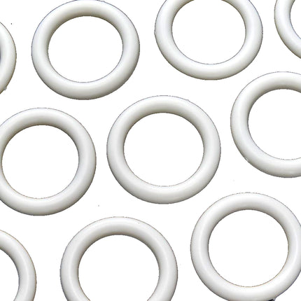 White Plastic Roman Blind Curtain O Rings - 21mm  (Internal = 16mm) Heavy Duty - ThreadandTrimmings