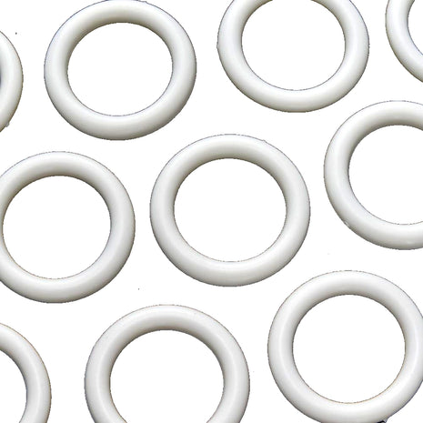 White Plastic Roman Blind Curtain O Rings - 21mm  (Internal = 16mm) Heavy Duty - ThreadandTrimmings