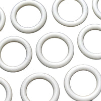 White Plastic Roman Blind Curtain O Rings - 21mm  (Internal = 16mm) Heavy Duty