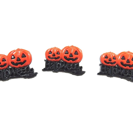 Halloween Buttons Pumpkin Spooky Costumes Craft Novelty Shank Back Pack of 6