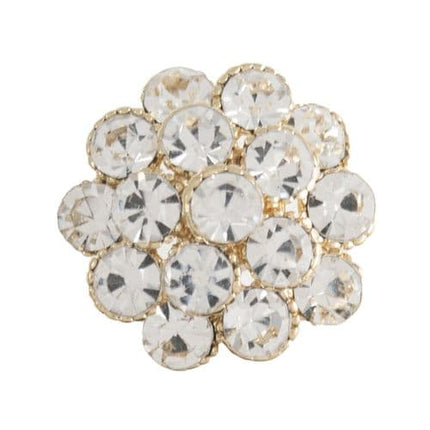 Diamante Crystal Shank Buttons Flower Bow Pearl 11mm to 24mm Pack of 5