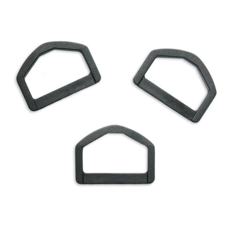 D Rings Black Plastic Delrin D Rings Size 25mm & 38mm Packs of 10 & 100 - ThreadandTrimmings