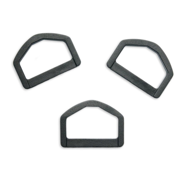 D Rings Black Plastic Delrin D Rings Size 25mm & 38mm Packs of 10 & 100 - ThreadandTrimmings