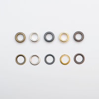 Round Eyelets for Craft & Repairs 100 Pcs - 5 Sizes (4mm, 5mm, 8mm, 11mm, 14mm)