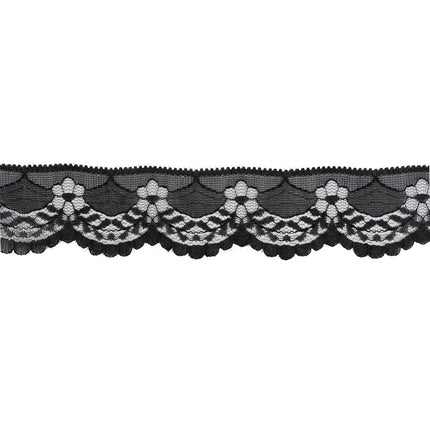Flat Nylon Lace 40mm 5m Daisy Chain Scalloped Edge 6 Colours