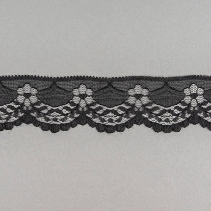 Flat Nylon Lace 40mm 5m Daisy Chain Scalloped Edge 6 Colours