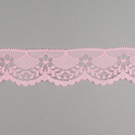 Flat Nylon Lace 40mm 5m Daisy Chain Scalloped Edge 6 Colours