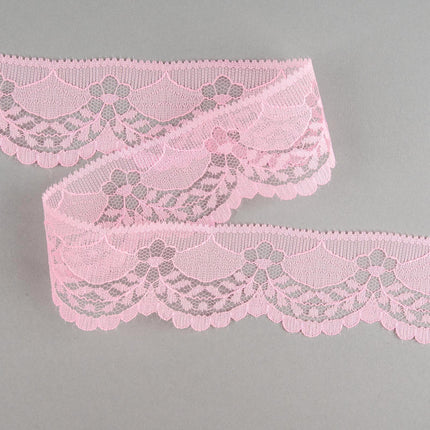 Flat Nylon Lace 40mm 5m Daisy Chain Scalloped Edge 6 Colours
