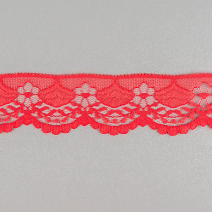 Flat Nylon Lace 40mm 5m Daisy Chain Scalloped Edge 6 Colours