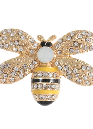 Enamel Bee Buttons with shank on a white background