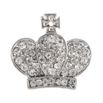 Regal Metal Diamante Crown Buttons with Shank - 24mm