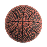 Round Shank Basketball Button - 18mm Orange Button Black Stitching - 10 Buttons